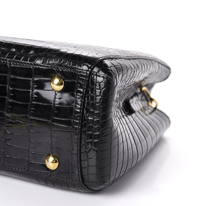 Louis Vuitton Crocodile Brilliant Montaigne MM Black 8 of 12