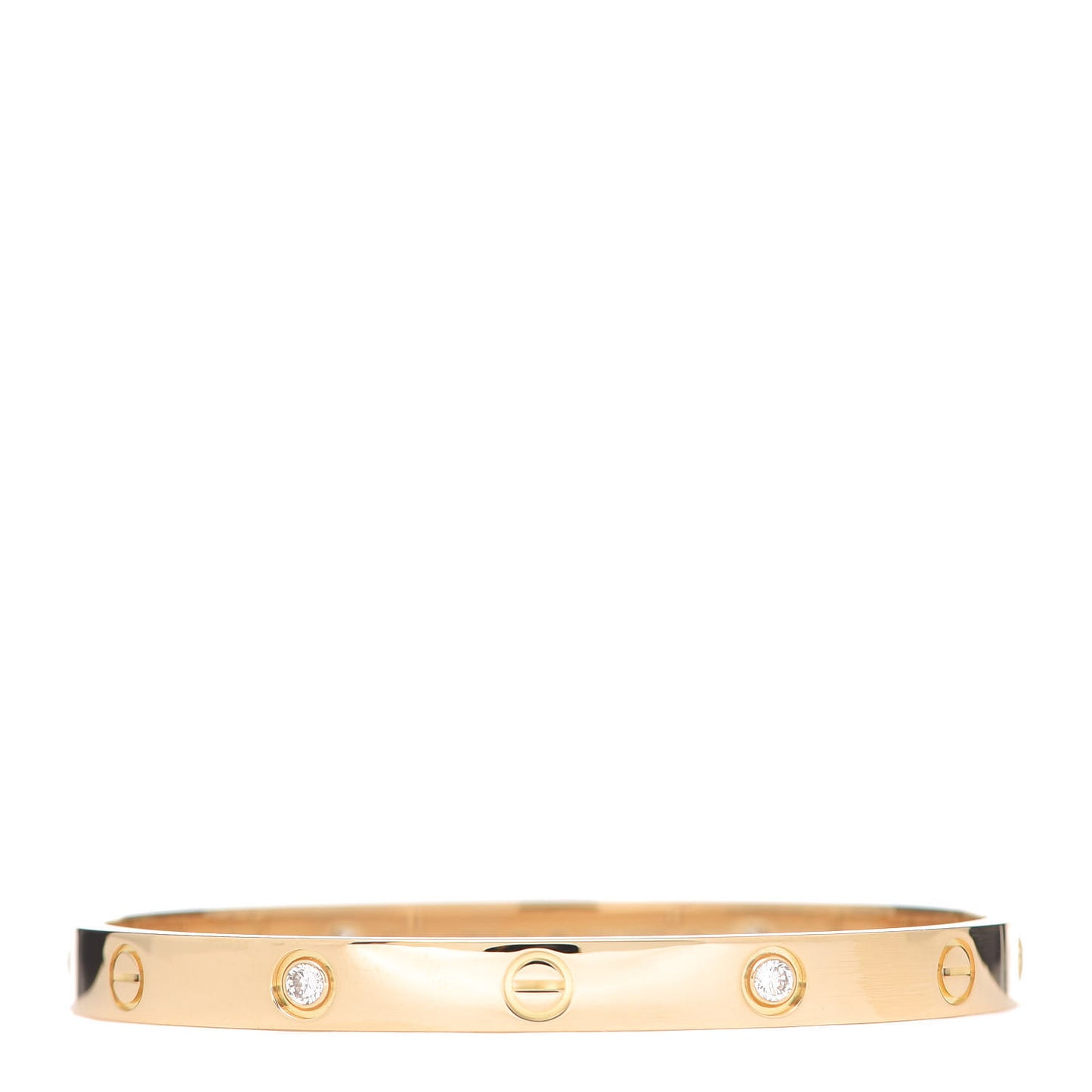 18K Yellow Gold 4 Diamond LOVE Bracelet 18