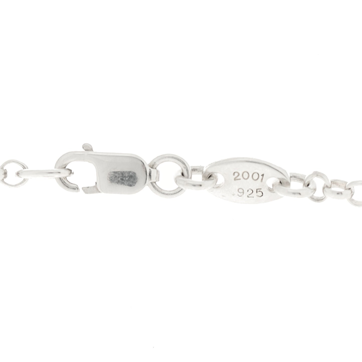 Sterling Silver Safety Pin Baby Fat Cross Pendant Necklace