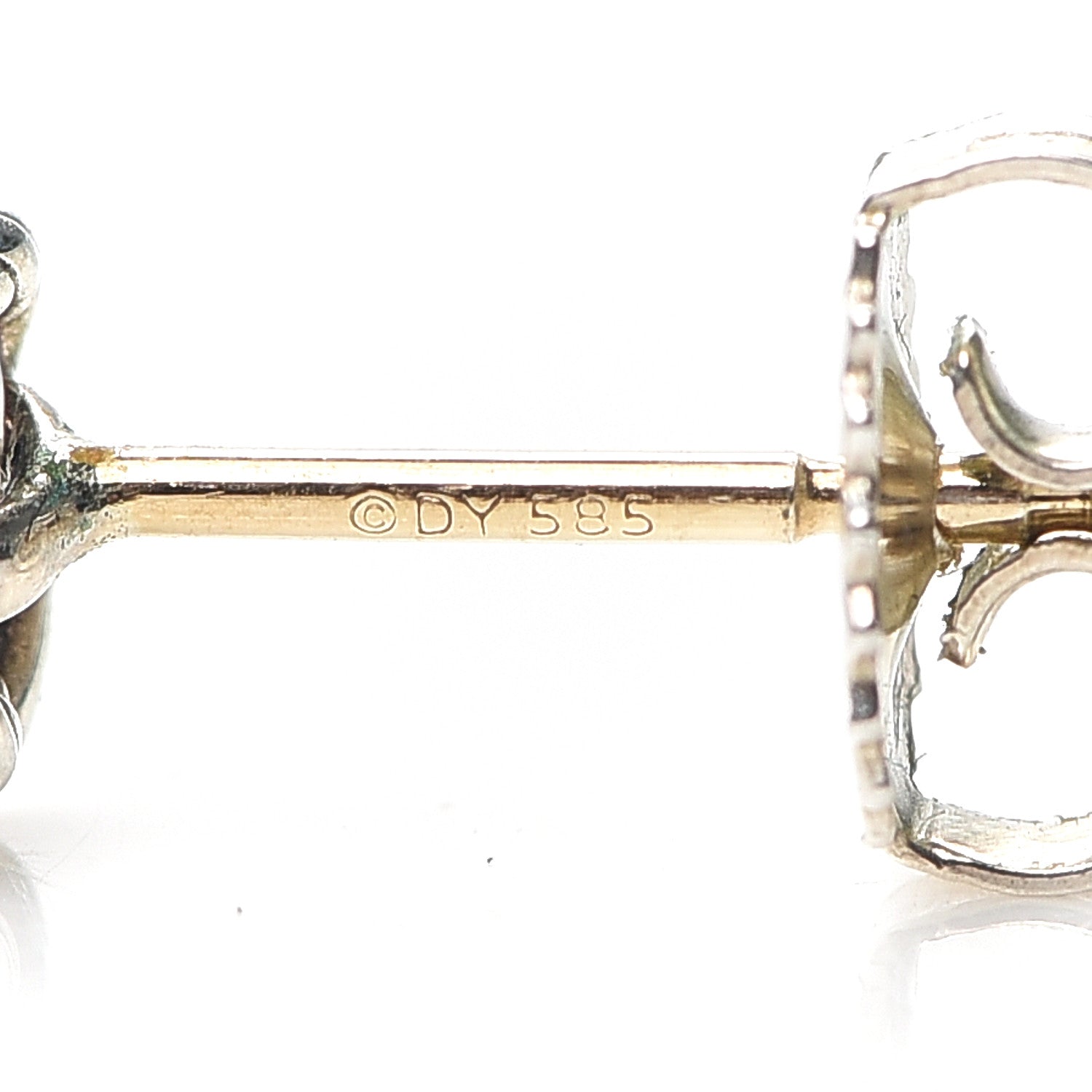 David Yurman Sterling Silver Diamond 7mm Infinity Stud Earrings 4 of 4