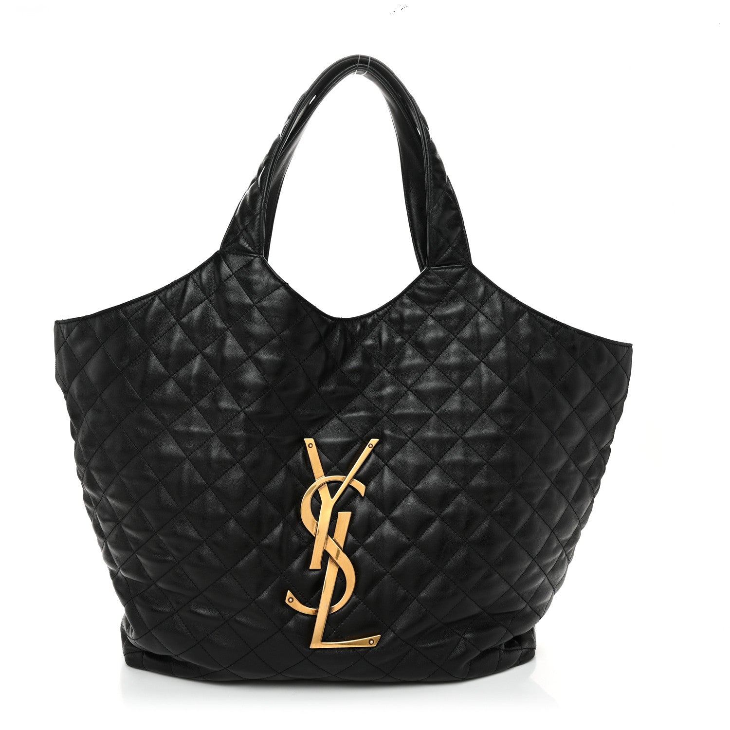 Saint Laurent Lambskin Quilted Maxi Icare Shopping Tote Black 1 of 11