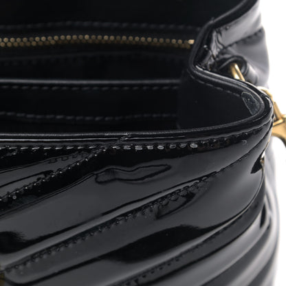 Saint Laurent Patent Y Quilted Monogram Toy Loulou Crossbody Bag Black 7 of 8