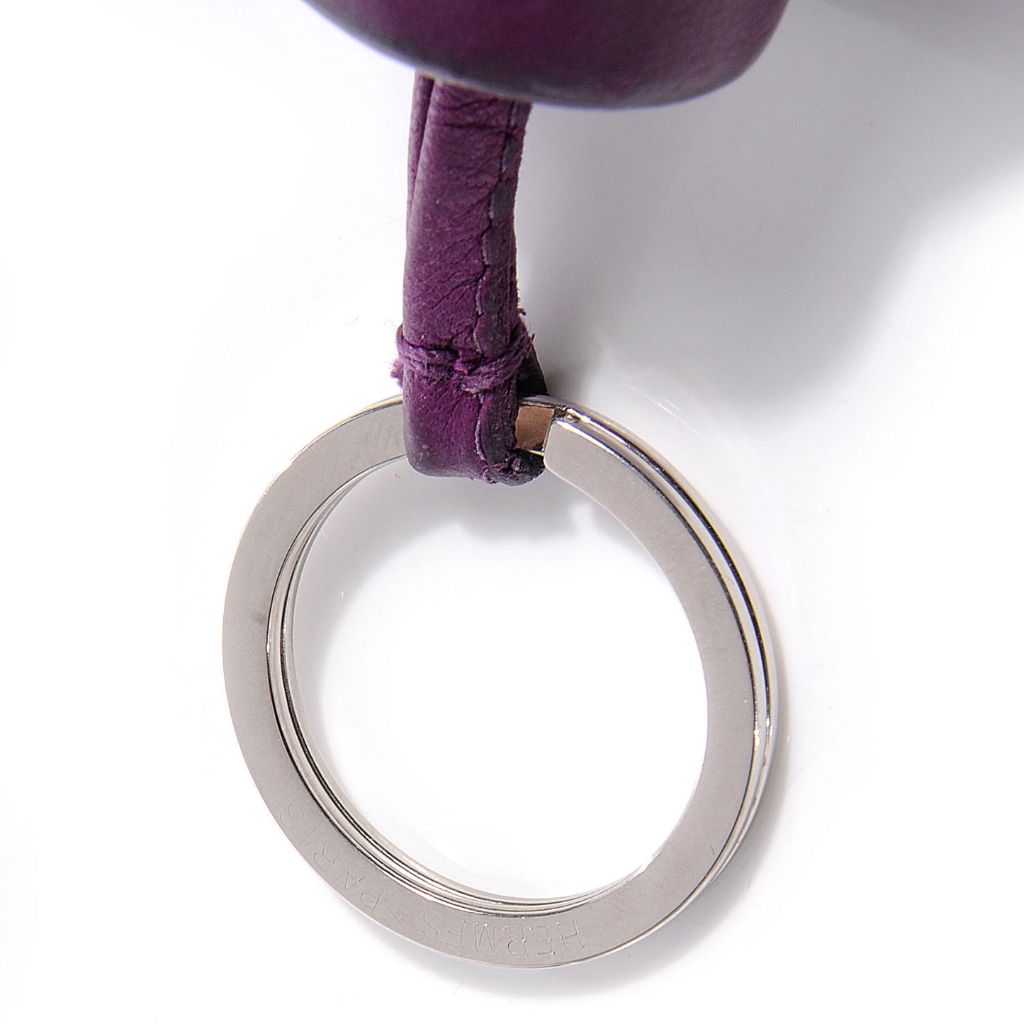 Leather Carmen Tassel Key Chain Violet
