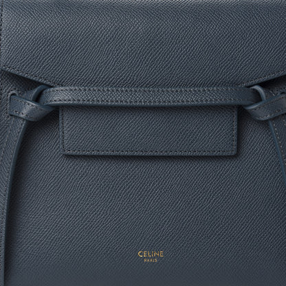 Celine Grained Calfskin Nano Belt Bag Abyss Blue 10 of 10