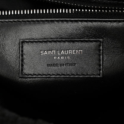 Saint Laurent Crinkled Calfskin Shearling Monogram Medium Niki Chain Satchel Black 6 of 11