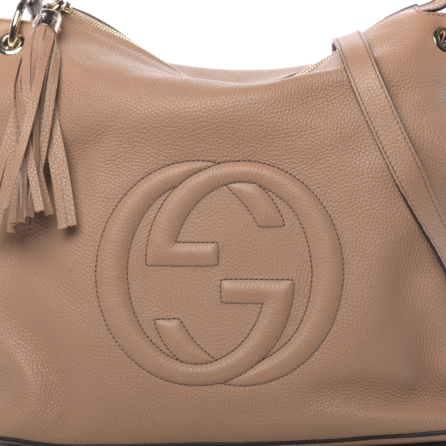 Gucci Pebbled Calfskin Large Soho Hobo Camelia 10 of 10