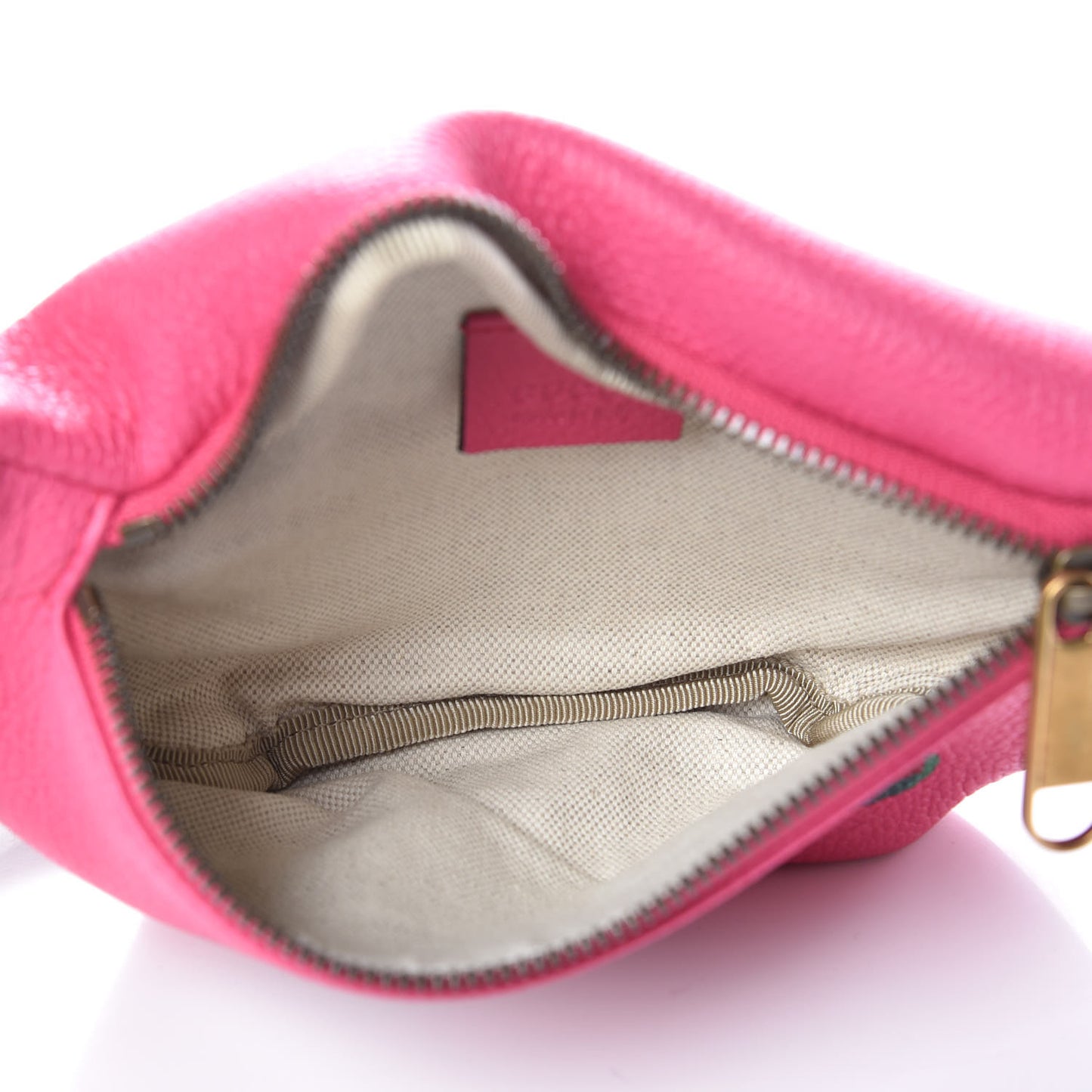 Grained Calfskin Small Logo Belt Bag Box Pink Green
