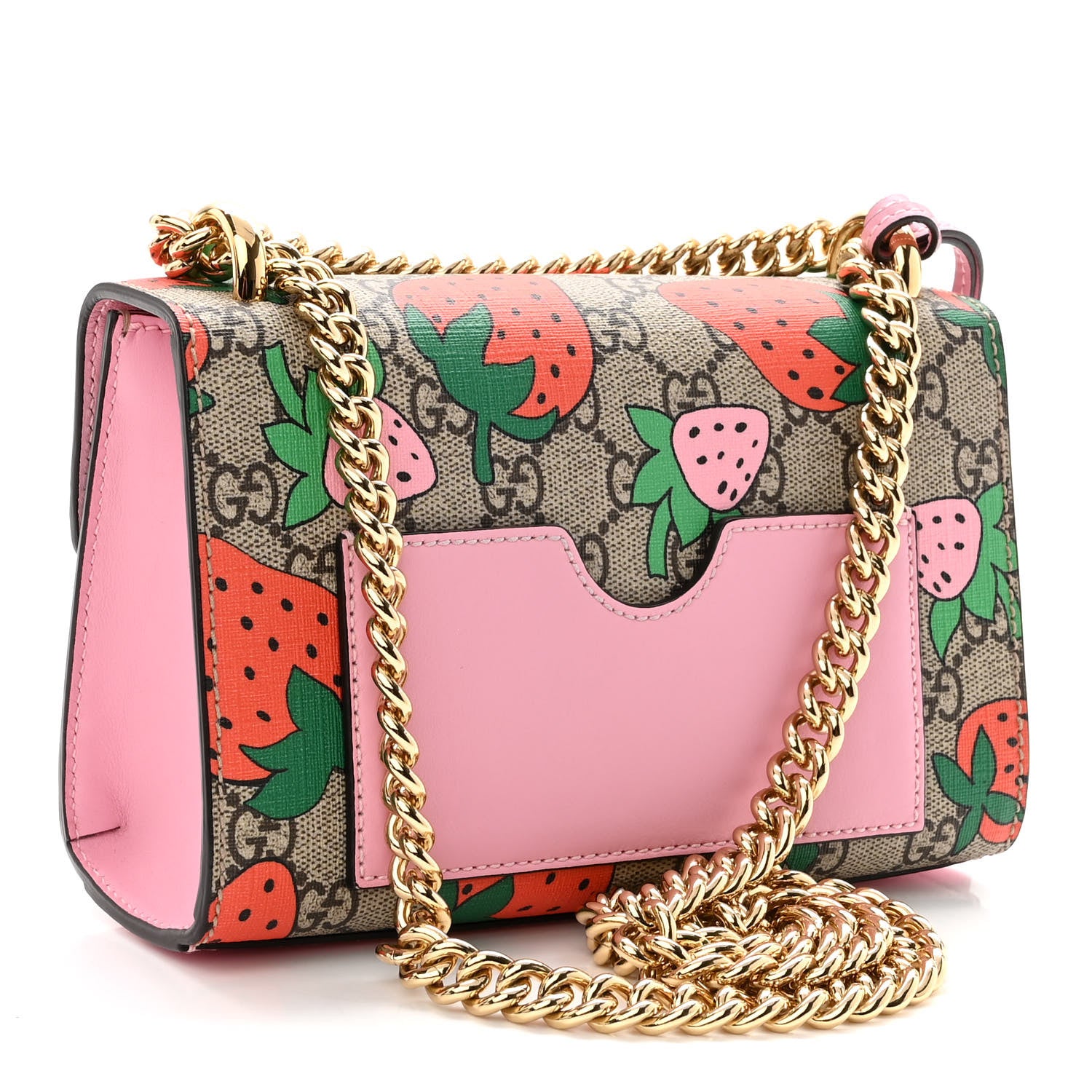 Gucci GG Supreme Monogram Strawberry Small Padlock Shoulder Bag 3 of 11