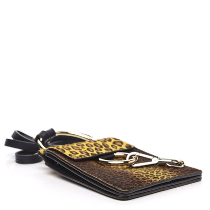 Chloe Calfskin Pony Hair Leopard Print Mini Faye Bracelet Bag Brown 4 of 8