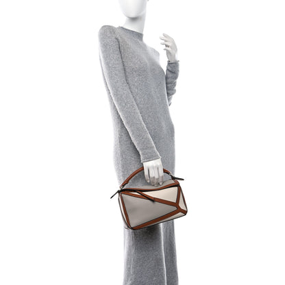 Loewe Calfskin Small Graphic Puzzle Bag Ghost Soft White 2 of 10