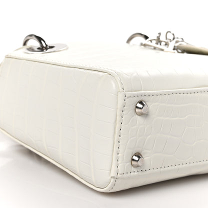 Christian Dior Alligator Mini Lady Dior White 9 of 10