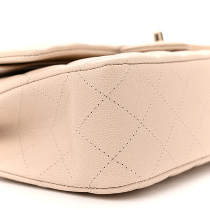 Chanel Caviar Quilted Medium Double Flap Ecru 9 of 12