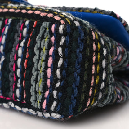 Chanel Tweed Woven Knock On Wood Flap Blue 9 of 9
