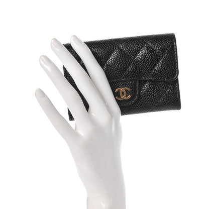 Chanel Caviar Quilted Flap Card Holder Black 2 of 8
