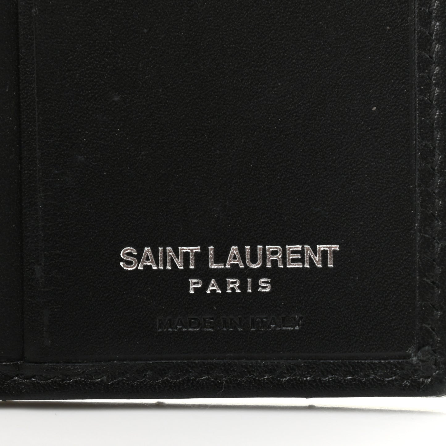 Lambskin Matelasse Chevron Small Monogram Wallet Black