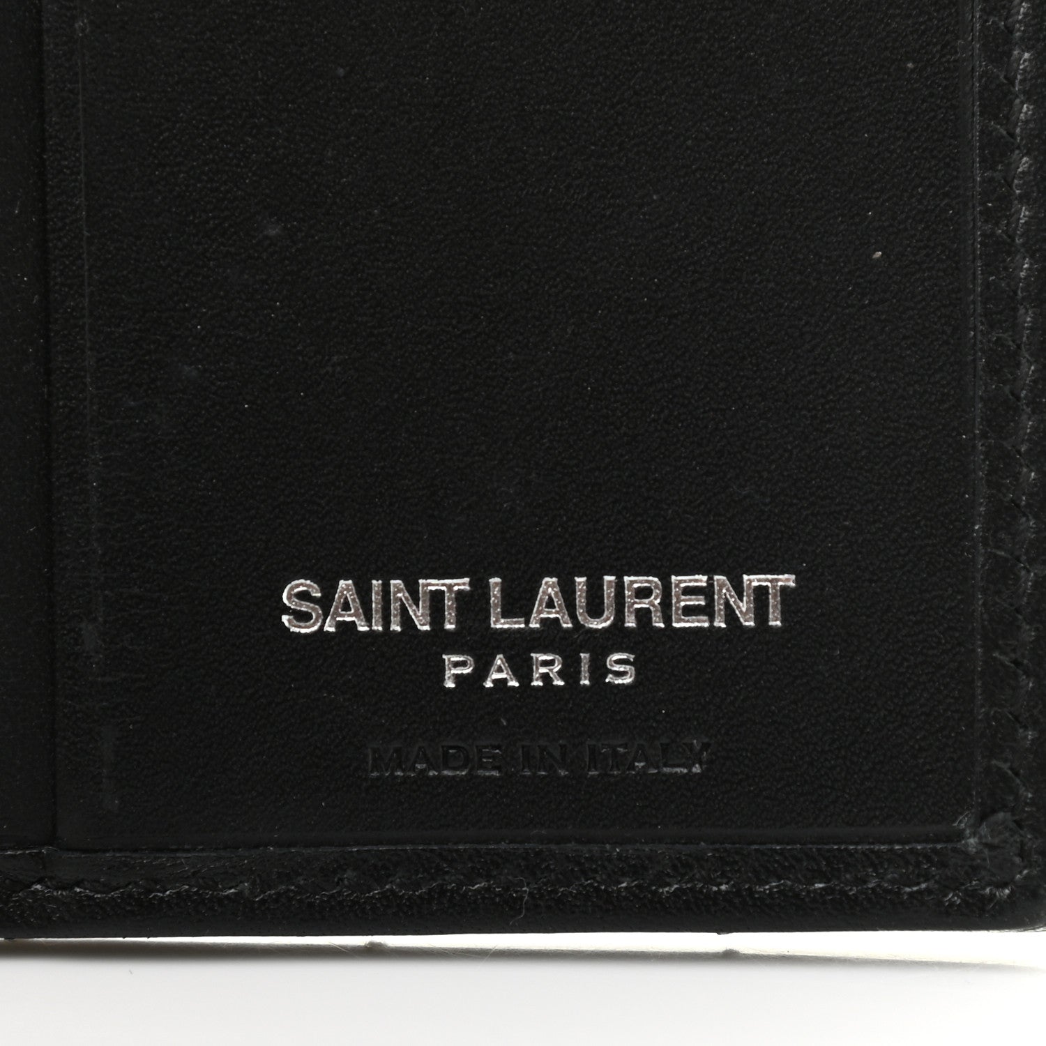 Saint Laurent Lambskin Matelasse Chevron Small Monogram Wallet Black 6 of 9