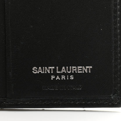 Saint Laurent Lambskin Matelasse Chevron Small Monogram Wallet Black 6 of 9