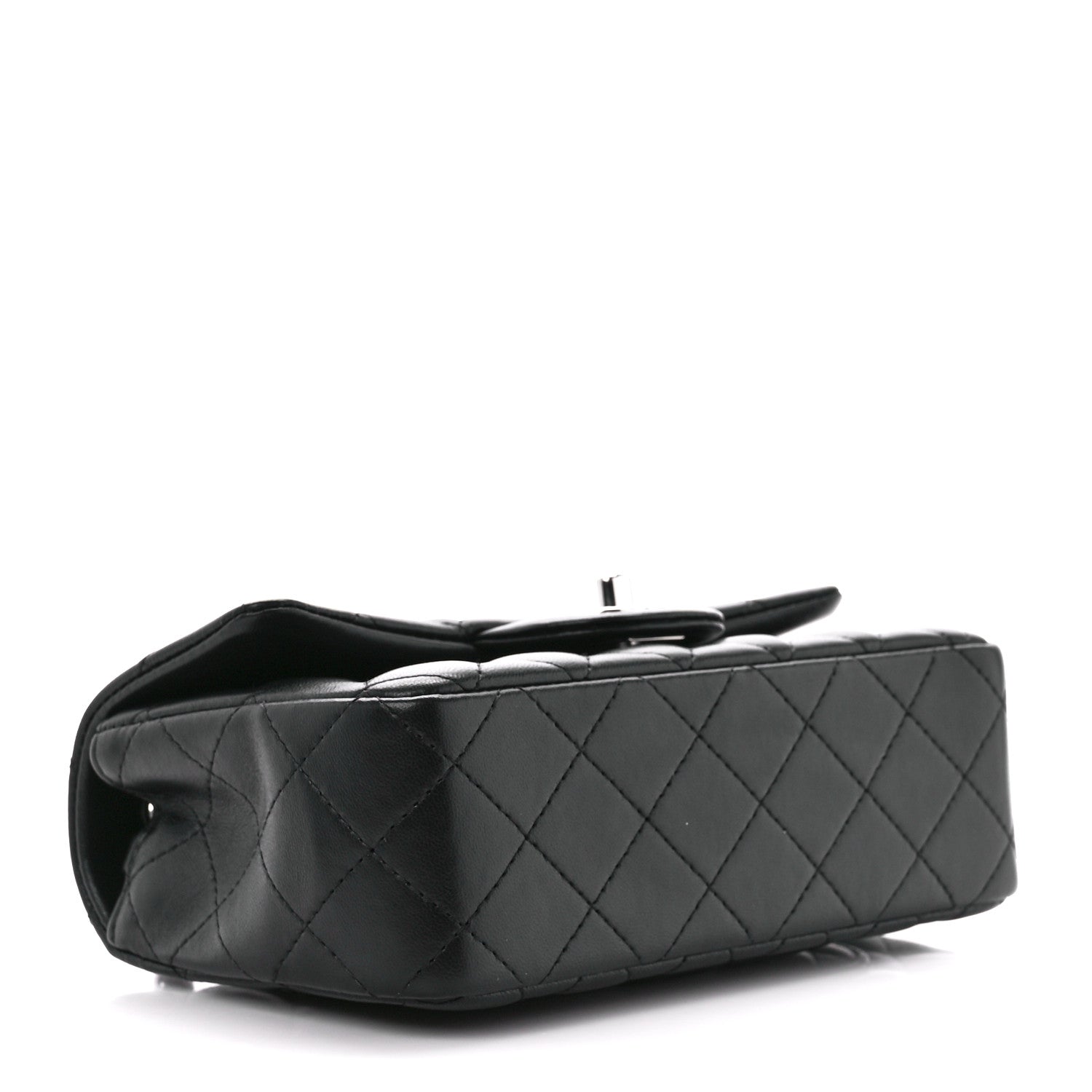 Chanel Lambskin Quilted Mini Rectangular Flap Black 4 of 12