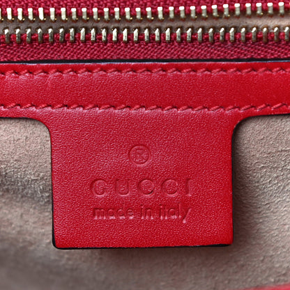 Gucci Guccissima Medium Padlock Shoulder Bag Hibiscus Red 6 of 17