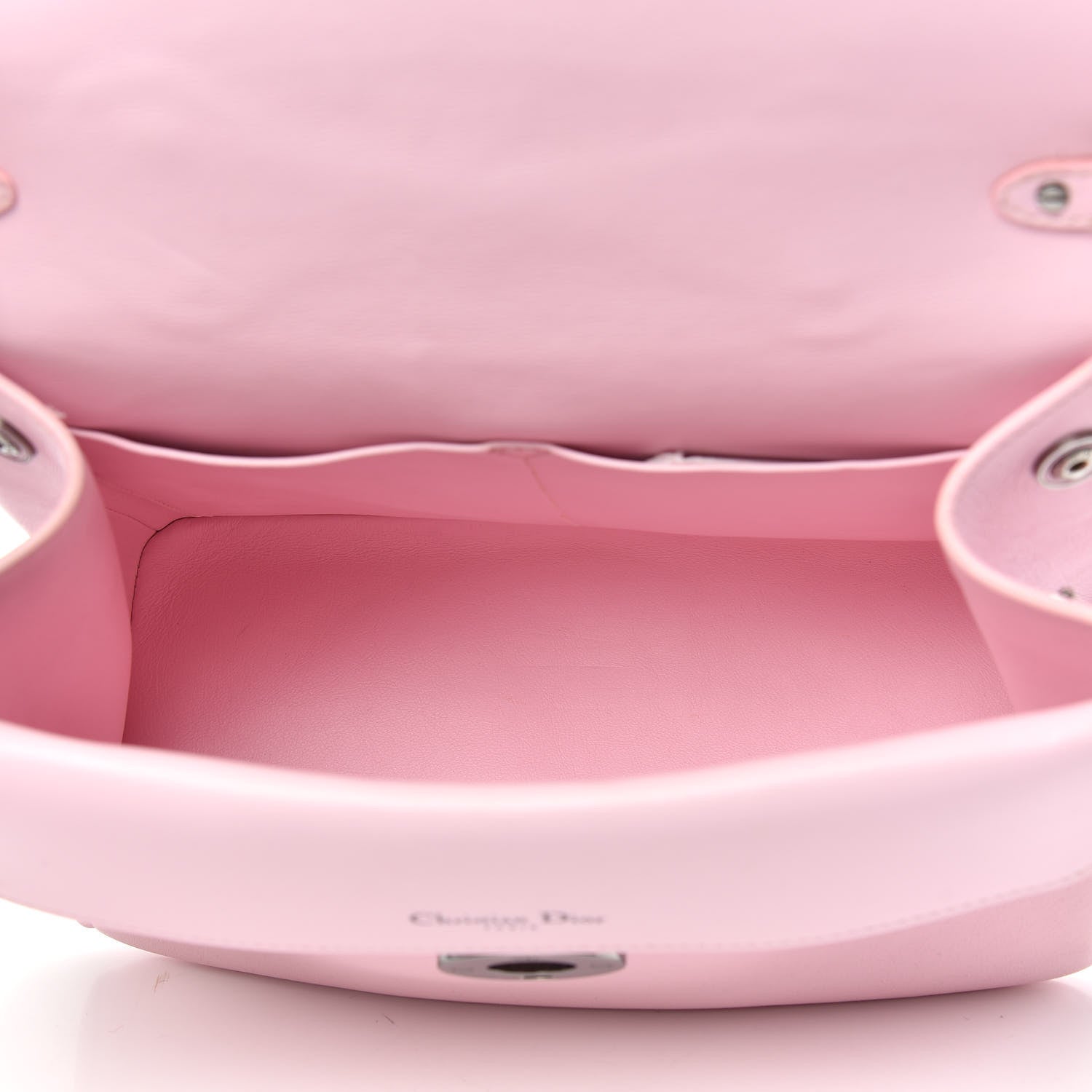 Christian Dior Metallic Patent Smooth Calfskin Medium Be Dior Flap Pink Fuchsia 6 of 15