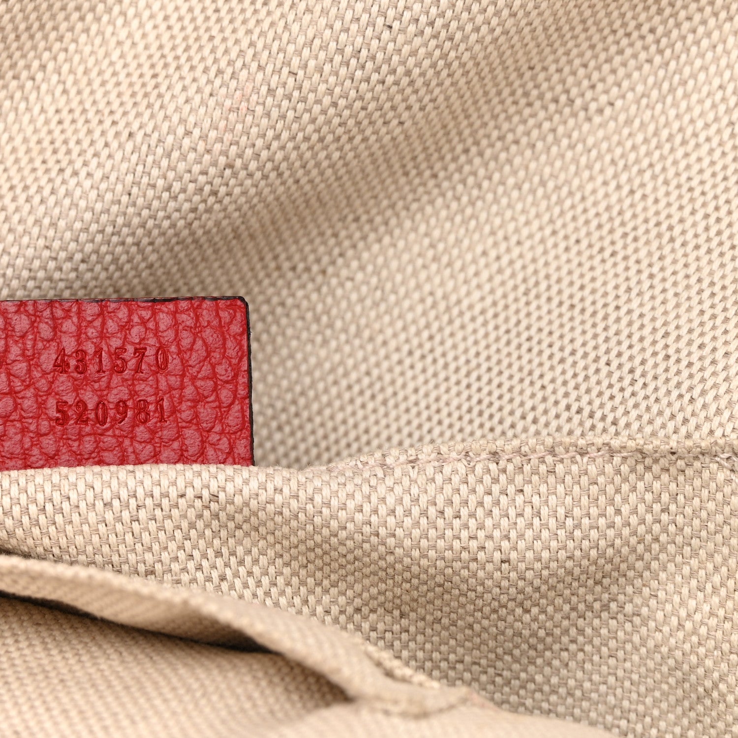 Gucci Pebbled Calfskin Soho Chain Backpack Hibiscus Red 7 of 15