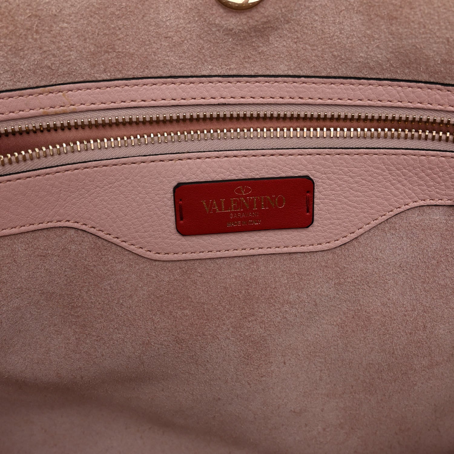 Valentino Garavani Grained Calfskin Rockstud Shoulder Tote Water Rose 6 of 10