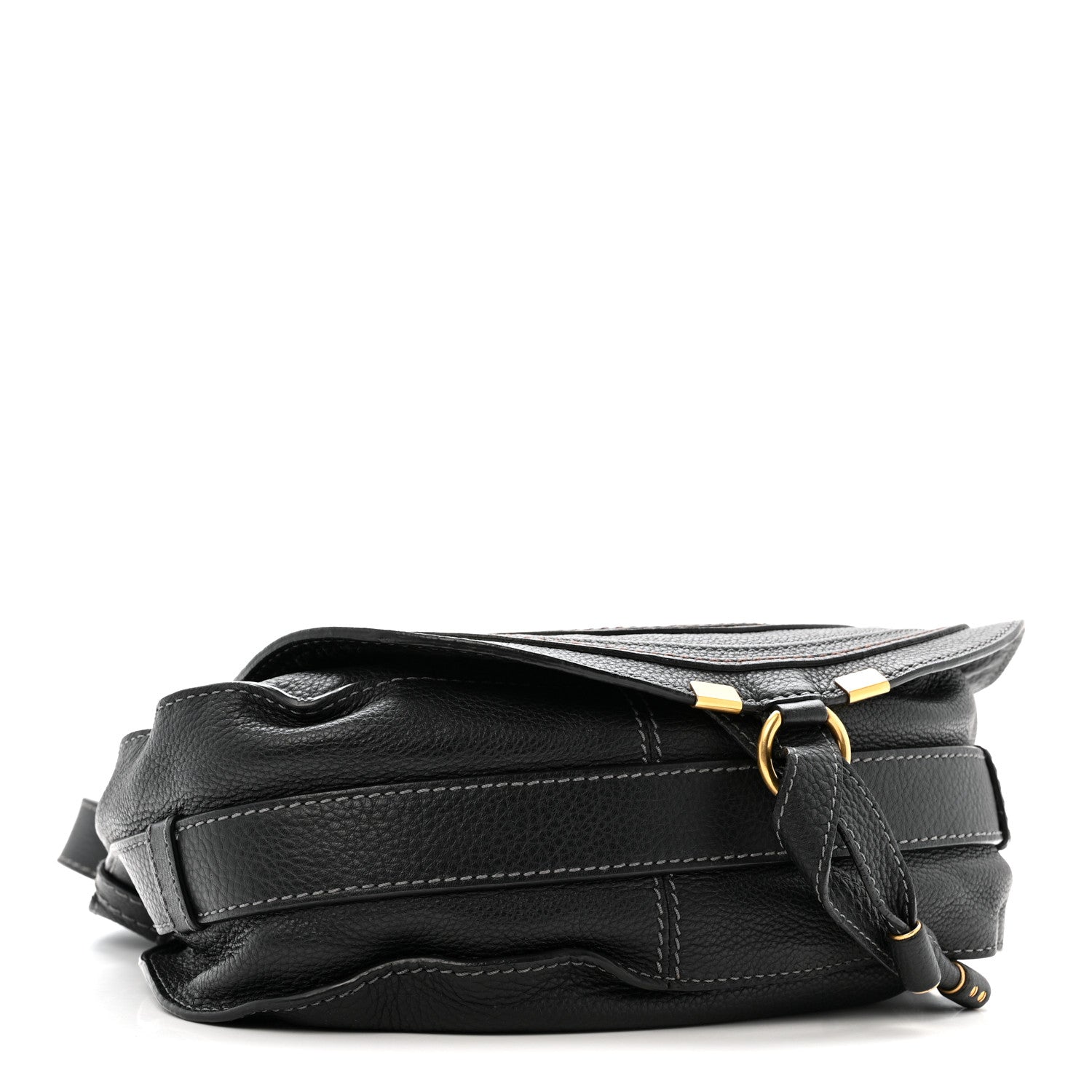Chloe Grained Calfskin Medium Marcie Saddle Bag Black 4 of 19