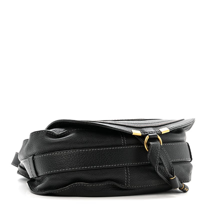 Chloe Grained Calfskin Medium Marcie Saddle Bag Black 4 of 19