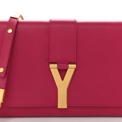 Saint Laurent Calfskin Classic Y Ligne Clutch Fuchsia 8 of 15
