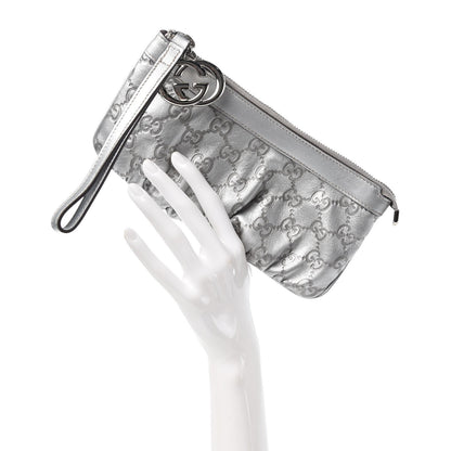 Gucci Guccissima New Britt Wristlet Silver 2 of 8