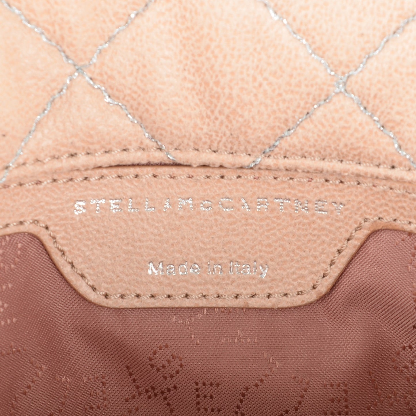 Shaggy Deer Quilted Falabella Fold Over Clutch Powder