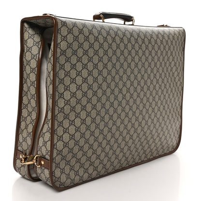 Gucci GG Supreme Monogram Azalea Calfskin Retro Interlocking G Garment Bag Beige Ebony Brown Sugar 2 of 9