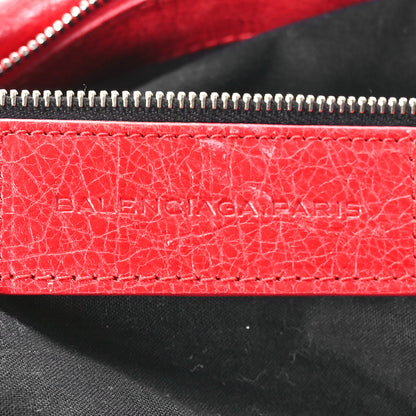 Balenciaga Agneau Classic Hardware Small Squash Duffel Bag Rouge Cardinal 6 of 12