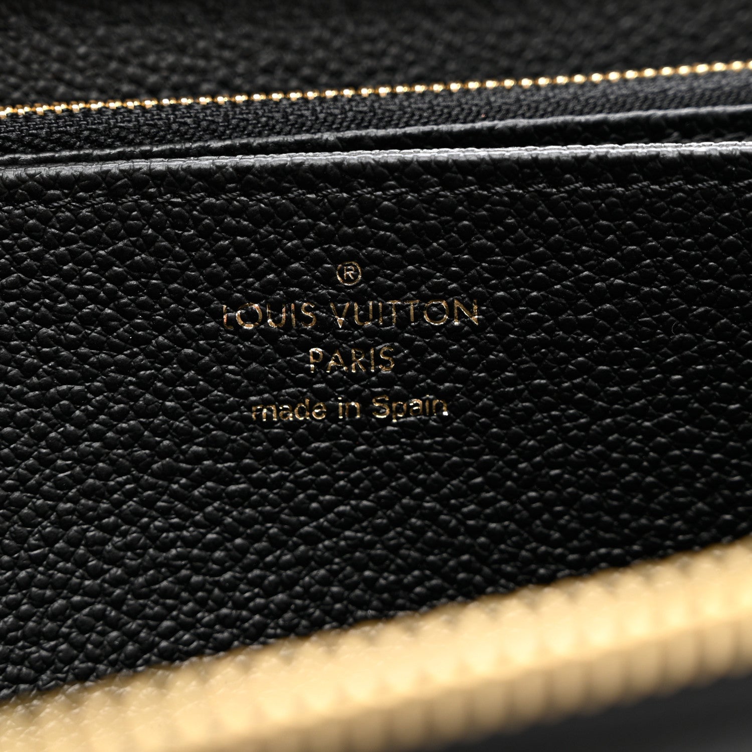 Louis Vuitton Empreinte Monogram Giant Zippy Wallet Black Beige 6 of 7