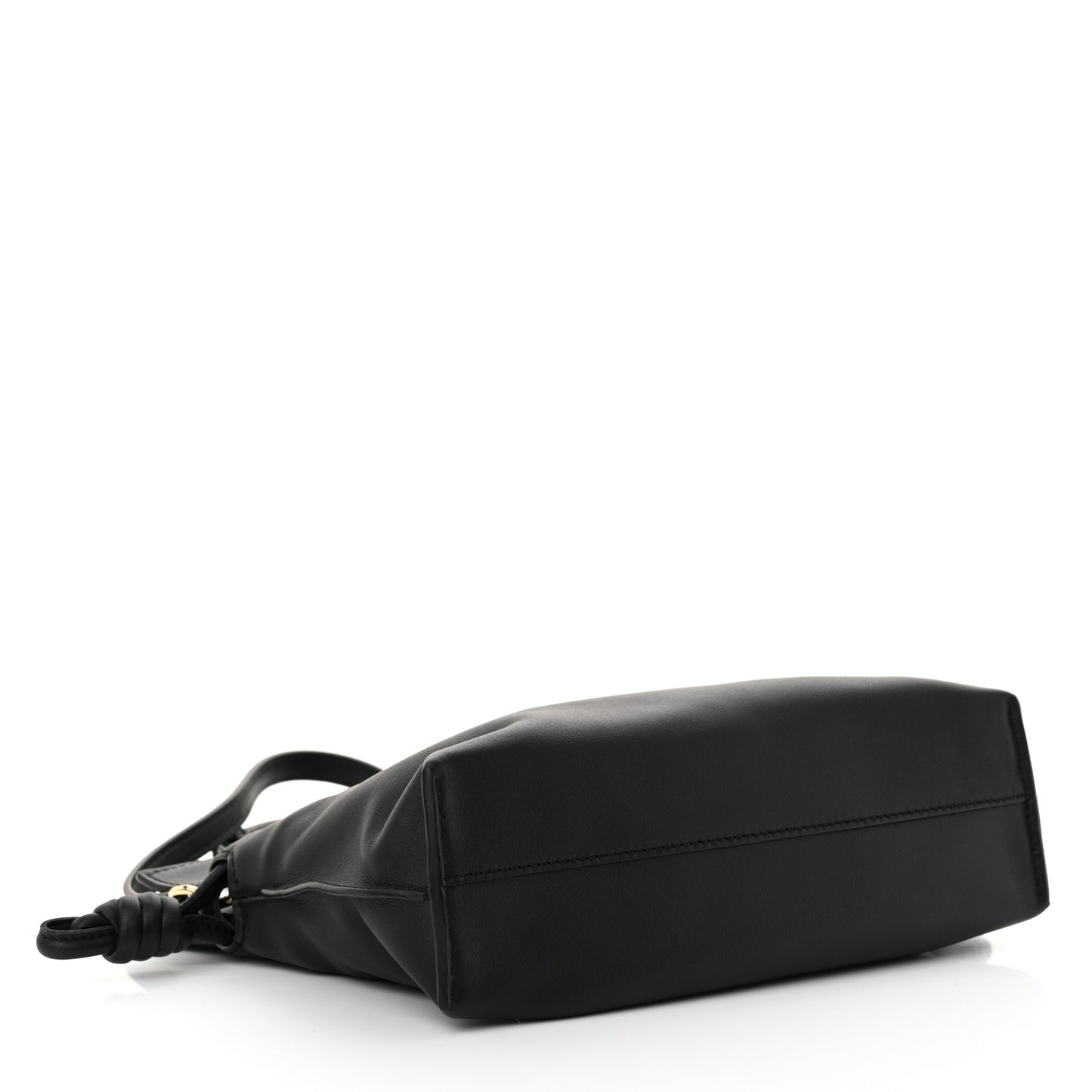 Calfskin Mini Flamenco Knot Clutch Black