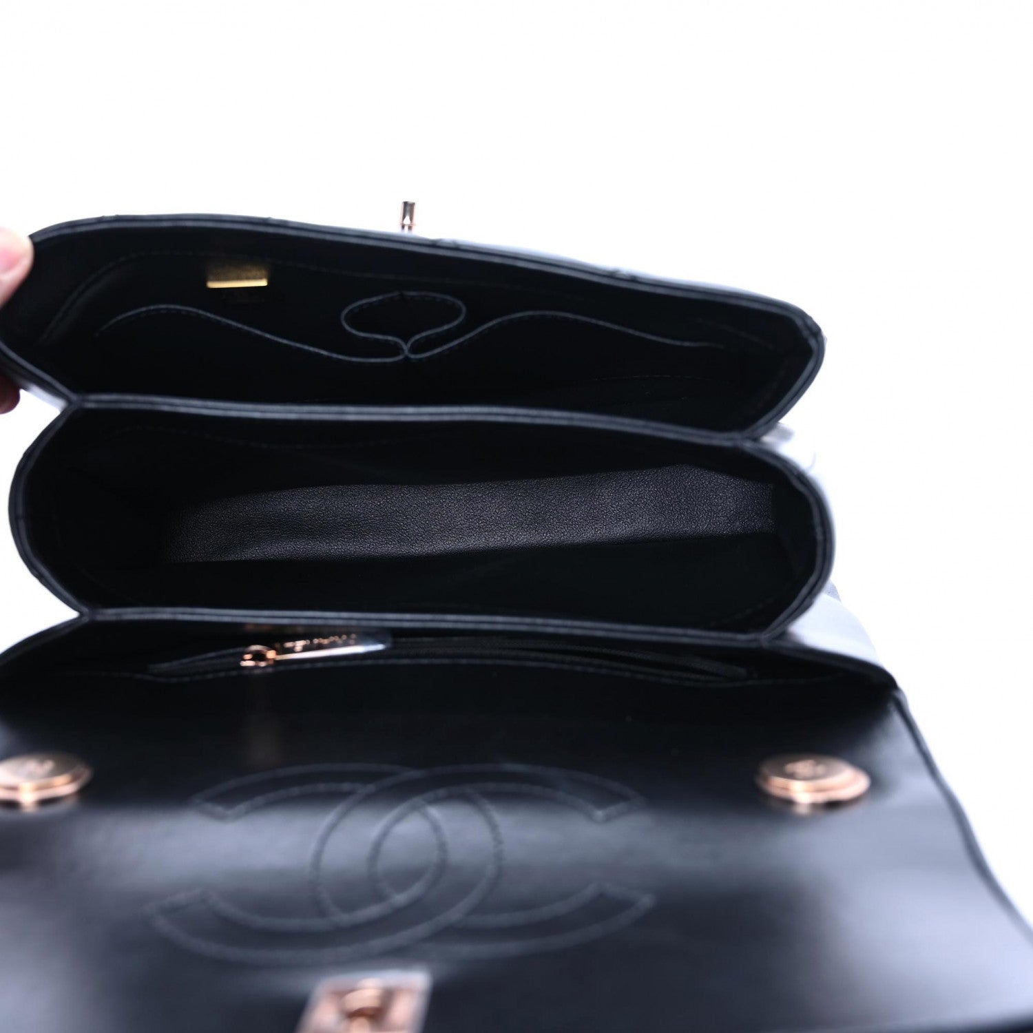 Chanel Lambskin Quilted Small Trendy CC Dual Handle Flap Bag Black 4 of 9