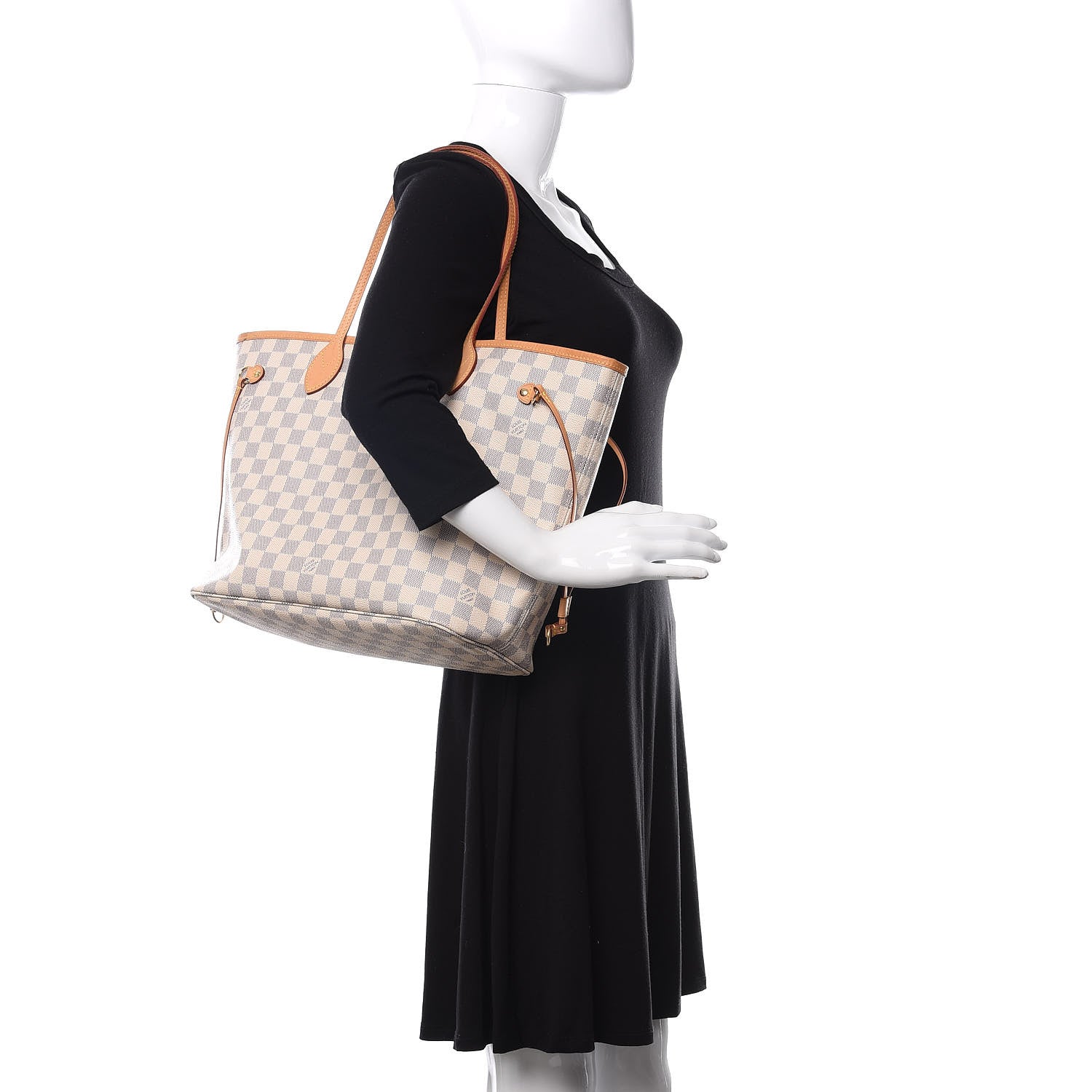 Louis Vuitton Damier Azur Neo Neverfull MM Rose Ballerine 2 of 10