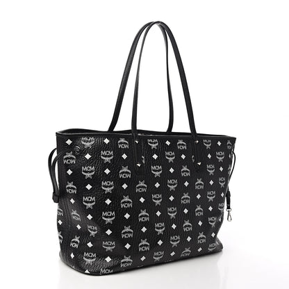 MCM Visetos Medium Project Reversible Shopper Tote Black 4 of 12