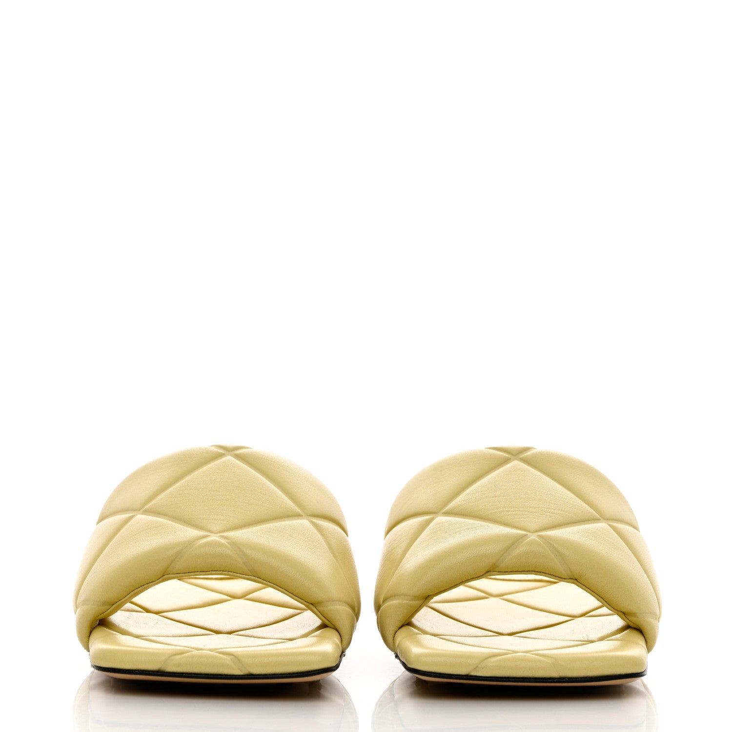 Bottega Veneta Nappa Quilted Rubber Lido Flat Sandals 39 Moon Beam 2 of 11