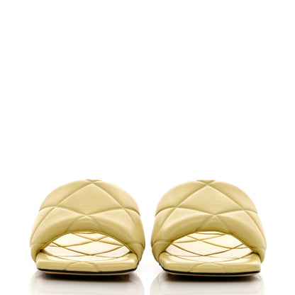 Bottega Veneta Nappa Quilted Rubber Lido Flat Sandals 39 Moon Beam 2 of 11