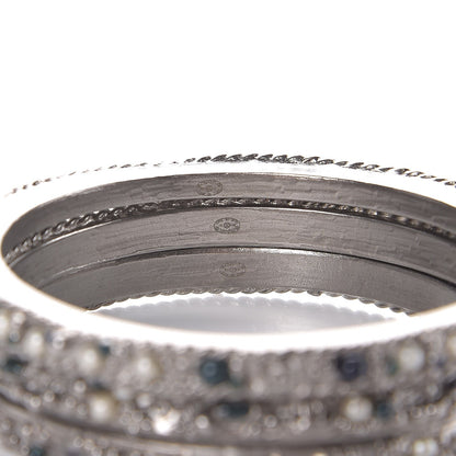 Chanel Ruthenium Pearl Bead Bangle Set of 3 4 of 5
