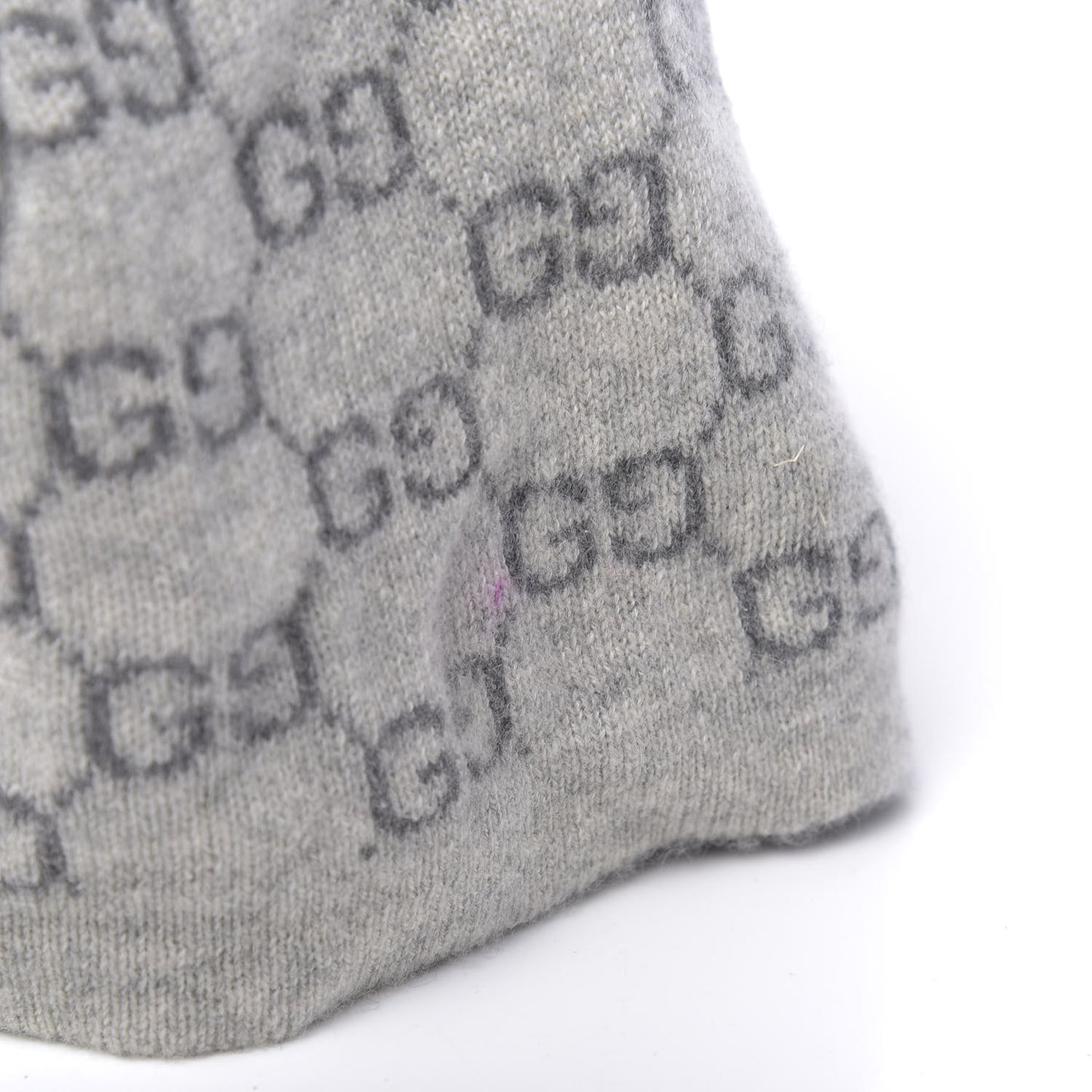 Cashmere GG Monogram Beanie Hat Grey