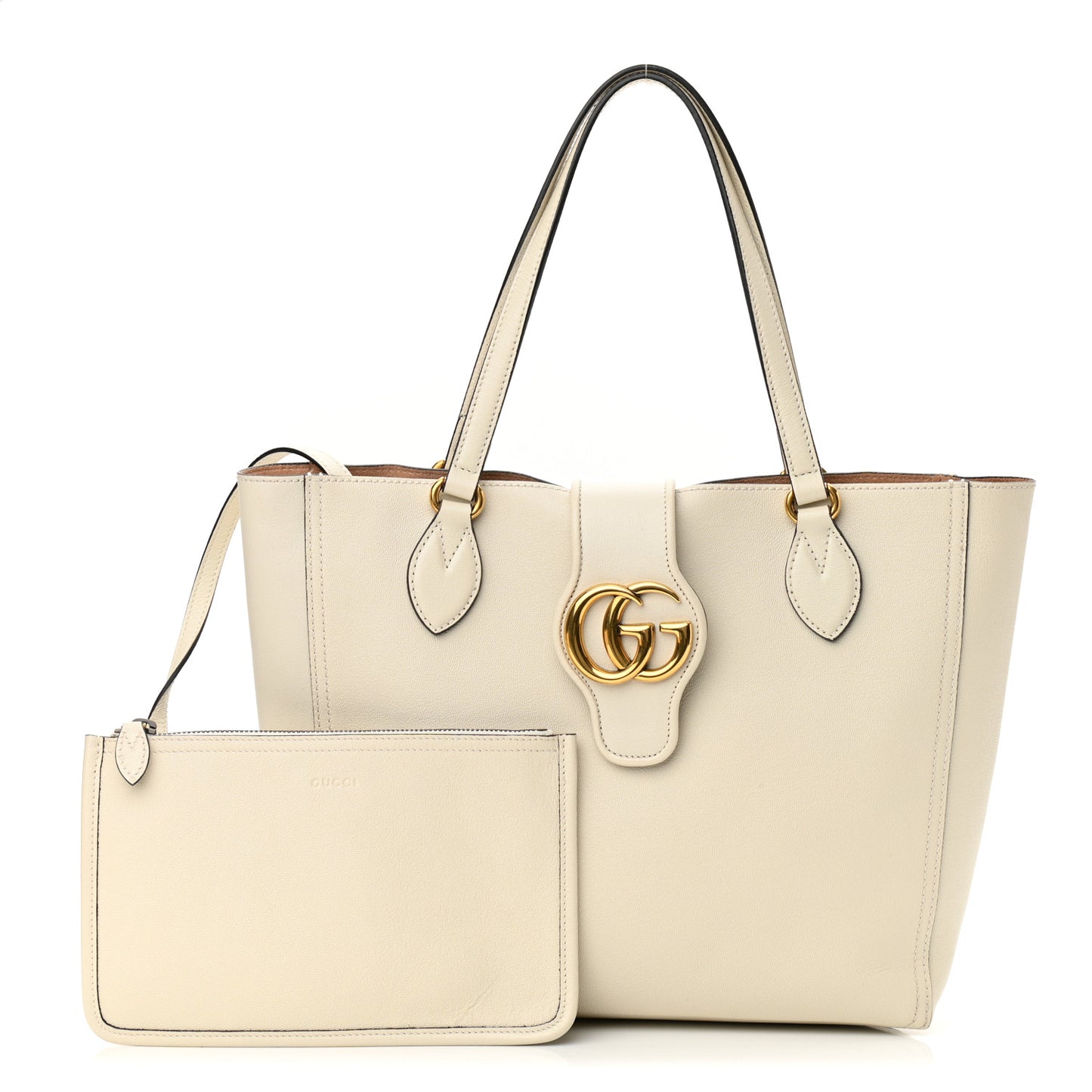 New Sakai Calfskin Lux Small Dahlia Tote Mystic White