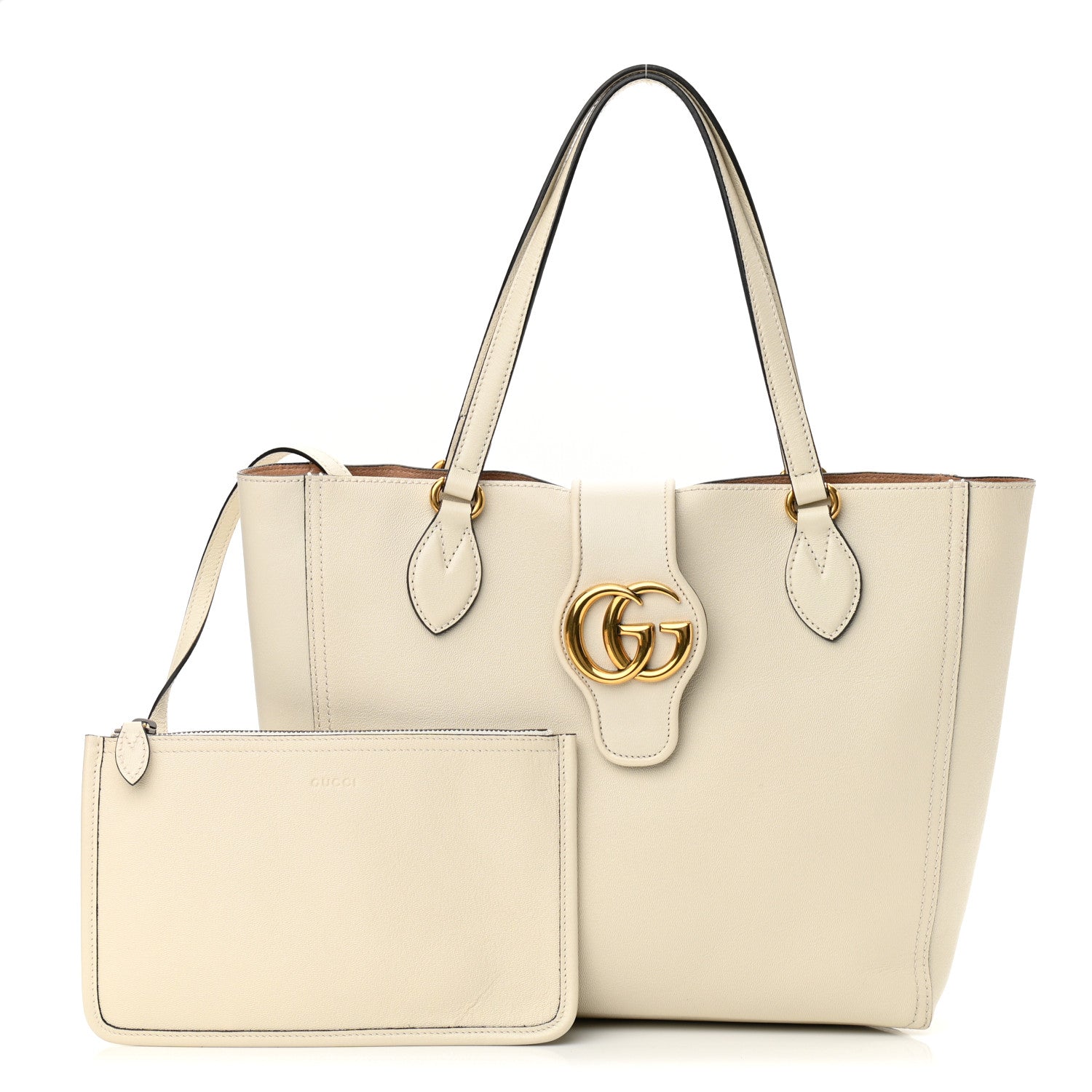 Gucci New Sakai Calfskin Lux Small Dahlia Tote Mystic White 1 of 11