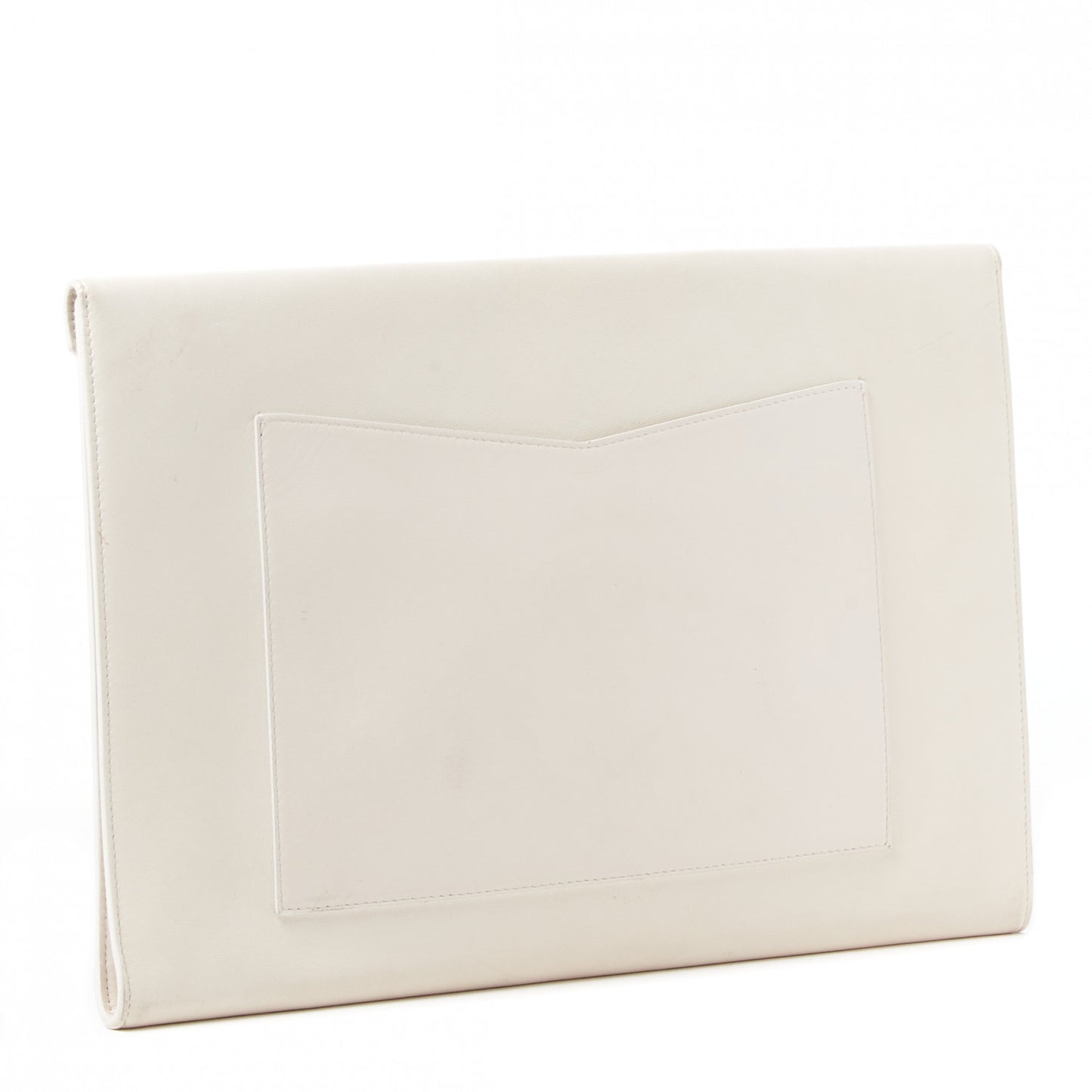 Lambskin Airline Envelope Pouch White