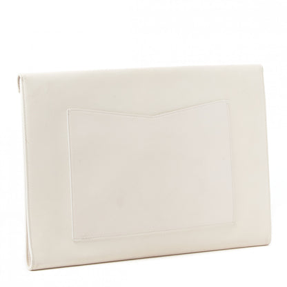Chanel Lambskin Airline Envelope Pouch White 2 of 9