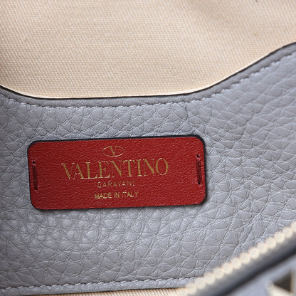 Valentino Garavani Grained Calfskin Rockstud Belt Bag 85 Pastel Grey 5 of 9