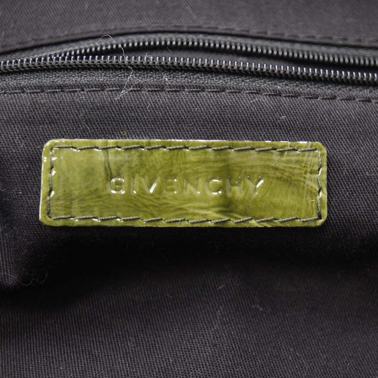 Crinkled Patent Nightingale Green