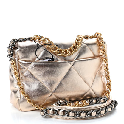 Chanel Metallic Lambskin Quilted Medium Chanel 19 Flap Gold 2 of 4