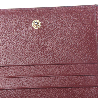 Gucci GG Supreme Monogram Tian Card Case Beige Multicolor Red 6 of 7